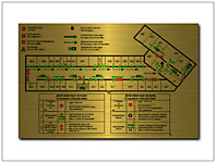 План эвакуации на металле (золото царапанное)